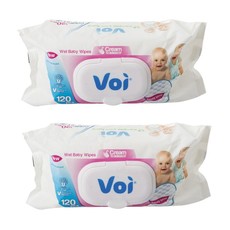 Voi Baby Wet Wipes - 2 Pack (120 Pieces)