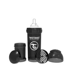 Twistshake Anti-Colic Bottle - Black - 260ml