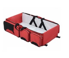2 in 1 Travel Baby Bed & Bag - Red