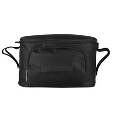Baby Stroller Organizer Bag with Cup Holders & Wipes Pocket - Black