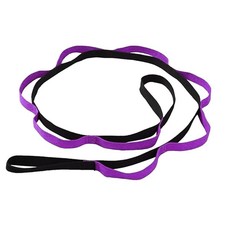 Multi-Grip Yoga Stretch Strap - Purple