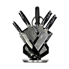 Stainless Steel Cutlery Knives Set and Tool Holder - 6 Piece
