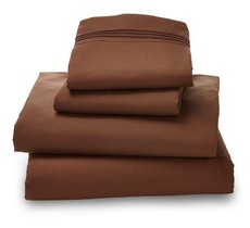 SIGNATURE PREMIUM 120GSM Complete Bedsheet Set (Brown)
