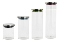 Continental Homeware 4pc Glass Storage Canisters