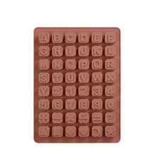 48 Holes Letter Number Silicone Chocolate Ice Cake Cookie Mold
