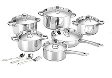 15 Piece Stainless Steel Cookware set (Capsuled bottom)