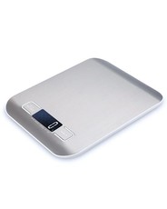 Digital Kitchen Scale for Baking and Cooking 5kg - Stainless Steel - Chrome