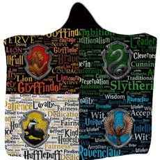 Harry Potter Hooded Blanket School of Witchcraft and Wizardry