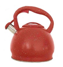 3Ltr Red Marble Finish Non-Electric (Induction) Kettle with Whistle