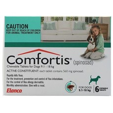Comfortis Chewable Tablets for Dogs 9.1 - 18kg 6 Pack