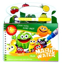 Reusable Magic Water Coloring Book - Fruits Series