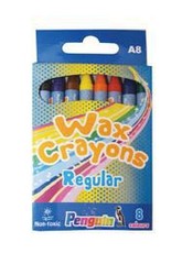 Penguin A8 Wax Crayons - (Box of 8)