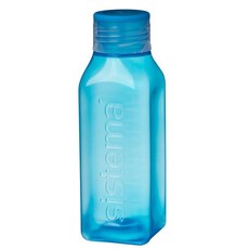 Sistema - 475ml Small Square Bottle - Blue