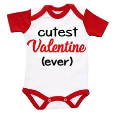 The Funky Shop - White/Red Baby Grow - Cutest Valentine ever