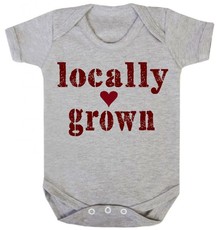 Locally Grown - Grey Baby Grow