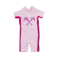 Parental Instinct Girls Quick Dry UPF50+ Short Body Swim Suit - Pink