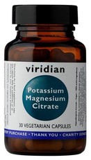 Viridian Potassium Magnesium Citrate Vegetarian Capsules (30)