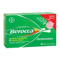 Berocca Performance Tropical Effervescent Tablets - 20's