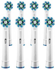 Gretmol Replacement Heads For Oral B Cross Action Toothbrush - 8 Pack
