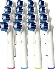 Gretmol Heads For Oral B Flexi Soft Colourful Toothbrush - 16 Pack