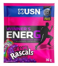 USN Winner's EnerG Rascal Grape Energy Drink - 15 x 36g sachets