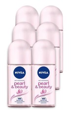 NIVEA Pearl & Beauty 48h Deodorant Anti-Perspirant Roll-on pack of 6 x 50ml
