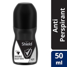 Shield Men Invisible Black+White Antiperspirant Roll-On - 50ml (6 Pack)