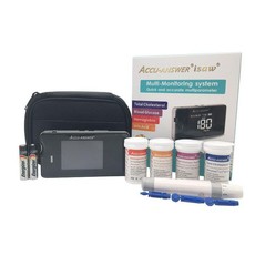 Accu-Answer Cholesterol,Glucose,Hemoglobin & Uric Acid Blood Test Meter