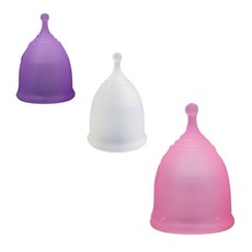 Menstrual Sleek Cup - Purple, White & Pink