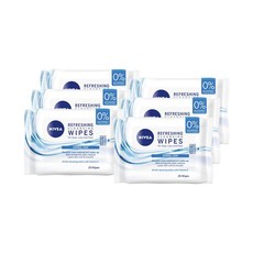 NIVEA Daily Essentials 3-In-1 Refreshing Facial Cleansing Wipes - 6 x 25's
