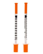Fentex Insulin Syringes - 100 In A Box, Each Individually Sealed