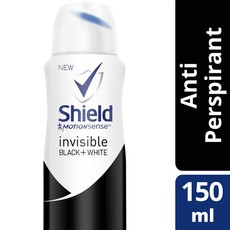 Shield Women Invisible Black+White Antiperspirant Aerosol - 150ml (6 Pack)