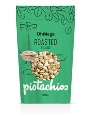 OhMega Pistachios Roasted and Salted 250g