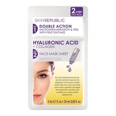 Skin Republic 2 Step Hyaluronic Acid + Collagen Face Mask Sheet - 3ml