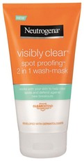 Neutrogena, Facial Wash, Visibly Clear, Spot Proofing, 2-in-1 Wash Mask, Oil-free, 150ml