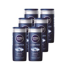 NIVEA MEN cool kick shower gel / body wash - 6 x 250ml