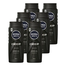NIVEA MEN DEEP shower gel / body wash - 6 x 500ml