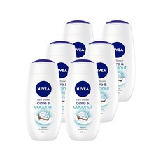 NIVEA care & coconut shower cream / body wash - 6 x 250ml