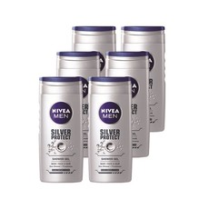 NIVEA MEN silver protect shower gel / body wash - 6 x 250ml