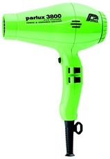 Parlux 3800 Eco Ceramic & Ionic 2100W Hair Dryer - Lime Green