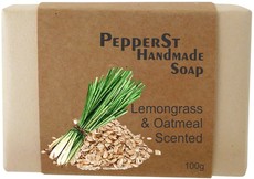 PepperSt Handmade Glycerine Soap - Lemongrass & Oats (100g)