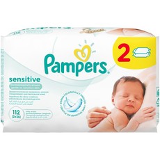 Pampers - Baby Wipes Sensitive 2 x 56 - 112 Wipes