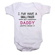 Qtees Africa I May Have A Small Finger But I Still Have Daddy Wrapped Around It Pink Short Girls Sleeve