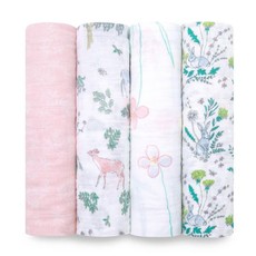 Aden + Anais 4 Pack Cotton Swaddle - Forest Fantasy