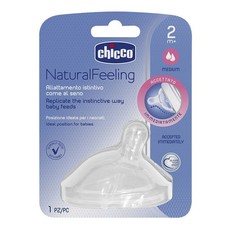 Chicco - Natural Feeling Teat 2M+ Medium Flow - Set Of 1