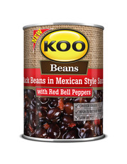 KOO - Black Beans in Mexican Style Sauce 12x410g