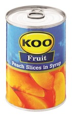 KOO - Peach Slices in Syrup 12x410g