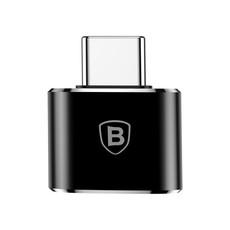 Baseus 2.4A OTG Mini USB Type-A Female to Type-C Male Adapter - Black