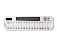 16 Slot LCD Battery Charger with ACDC 10 Power Adapter