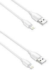LDNIO 2.4A Lightning High Speed Data & Charge Cable - 30cm (Pack of 2)